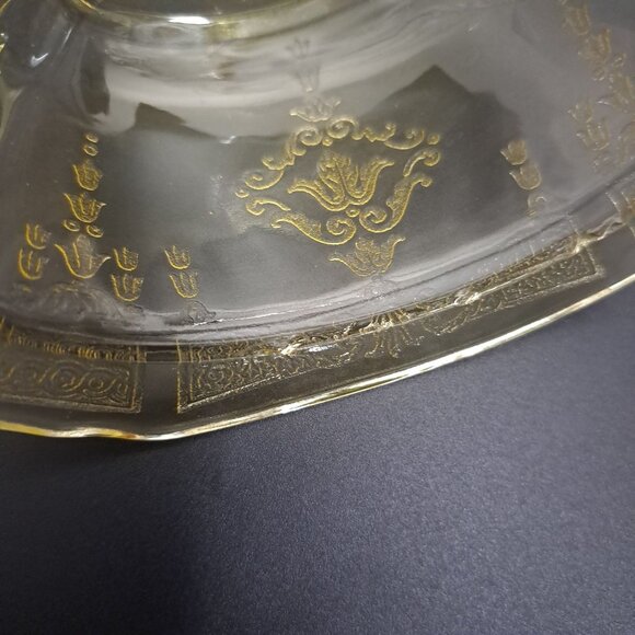 Anchor Hocking Princess Yellow Glass Creamer With Embossed Design Vintage - Picture 2 of 15